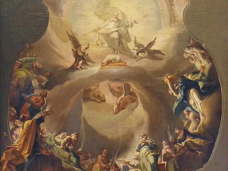1705-Matthäus Günther - Adorazione dell'Agnello apocalittico